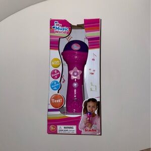NWT My Music World by Simba Pink Microphone Toy